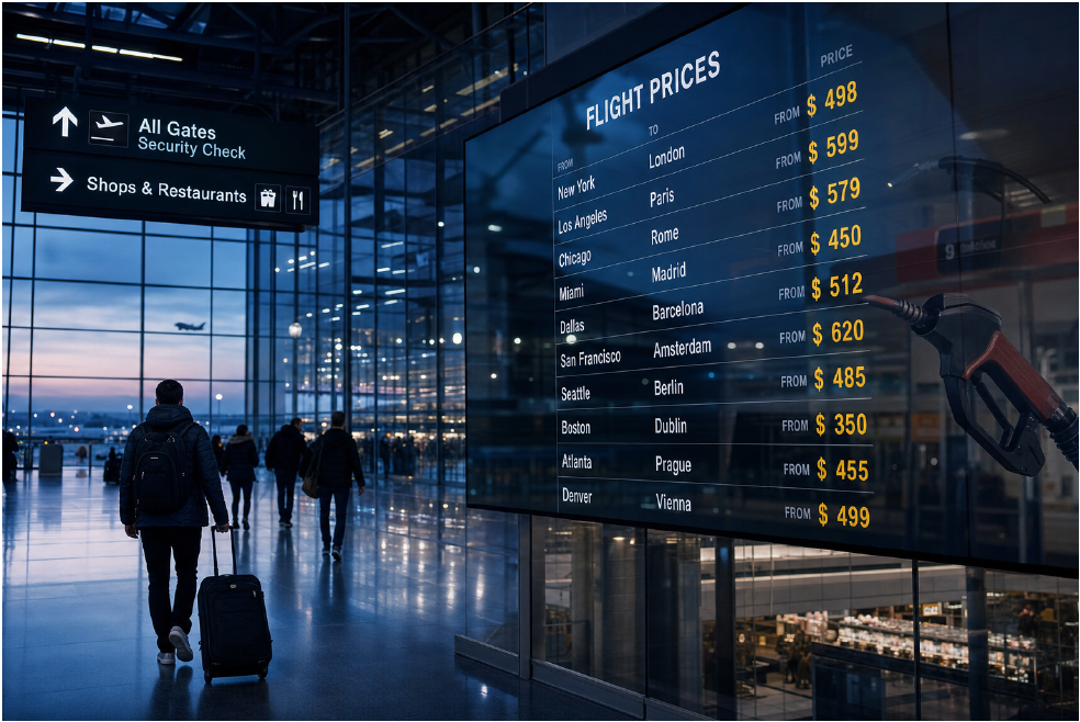Airline Ticket Prices Likely to Stay High Despite Sharp Drop in Fuel Costs